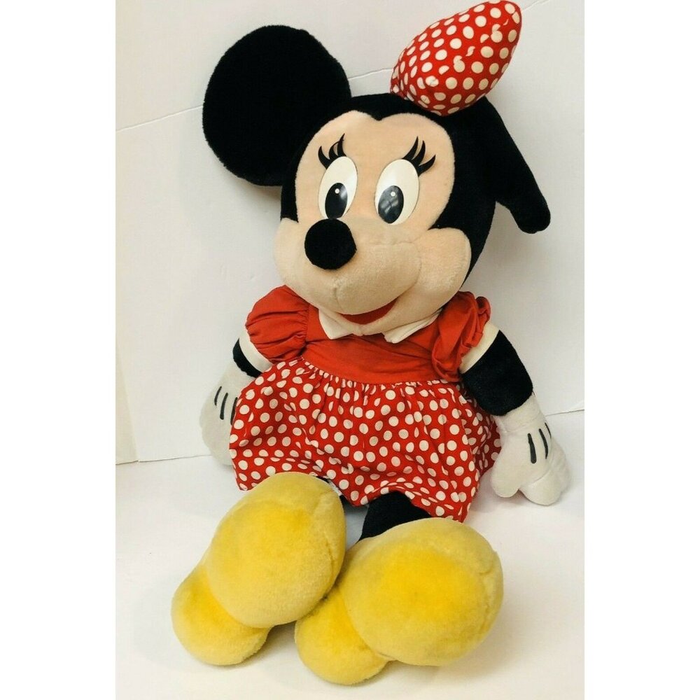 Walt Disney World Minnie Mouse Plush Red Polka Dot Dress Bow Doll‎ 17" collect